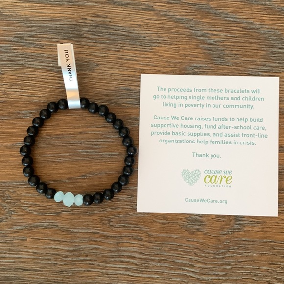 Blue Ruby Jewelry Cause We Care Collection Bracelet Faceted Aquamarine Beads NWT - Picture 2 of 6